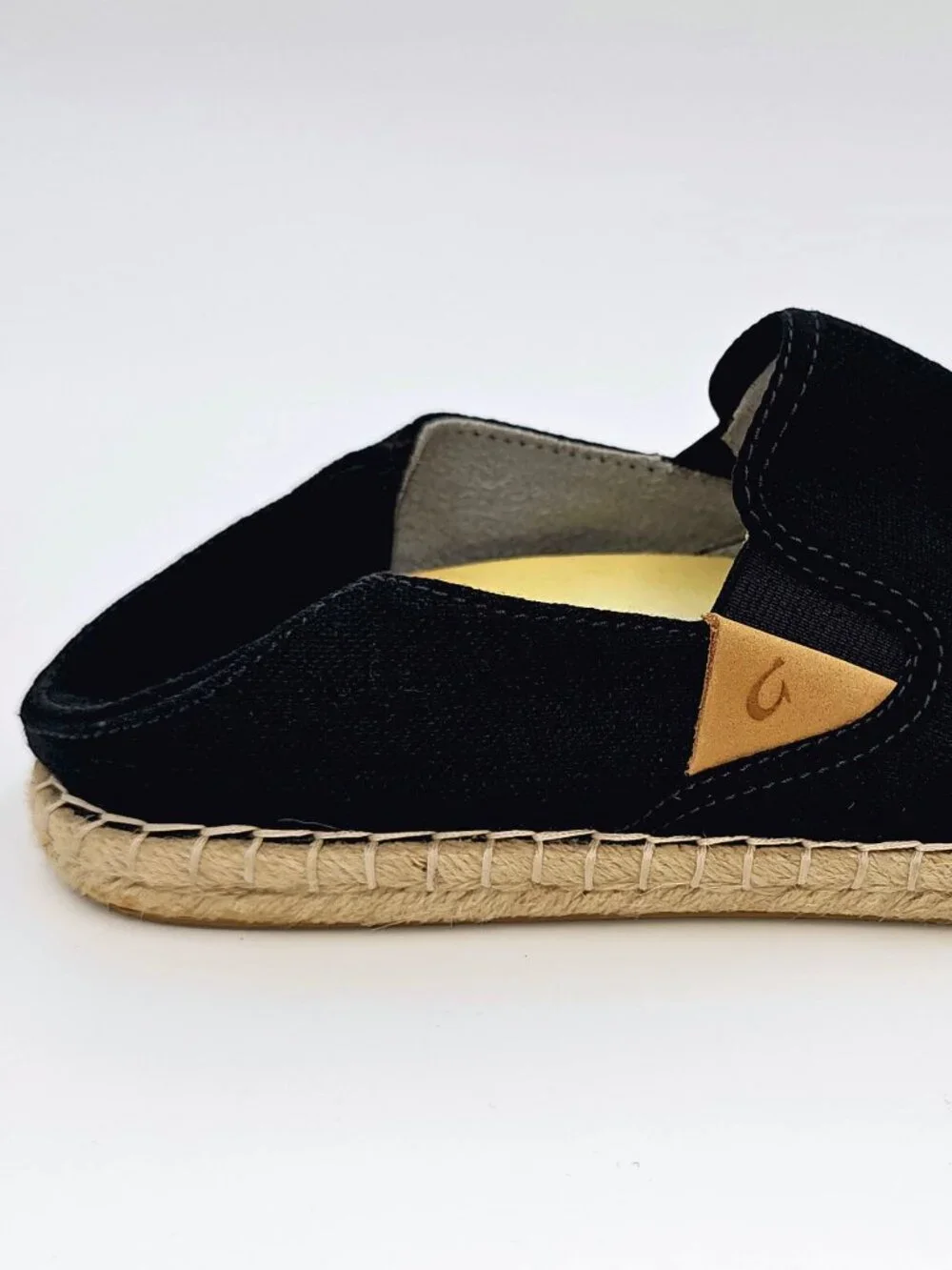 Olukai Kaula Pa'a Kapa Black Convertible Espadrille Sandals Shoes Women's Size 9